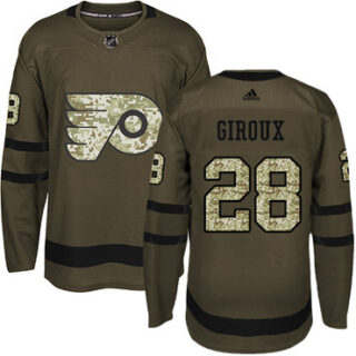 Youth Philadelphia Flyers #28 Claude Giroux Green Salute to Service Stitched NHL Jersey