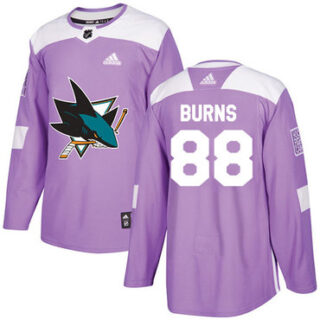 Youth San Jose Sharks #88 Brent Burns Purple Authentic Fights Cancer Stitched NHL Jersey