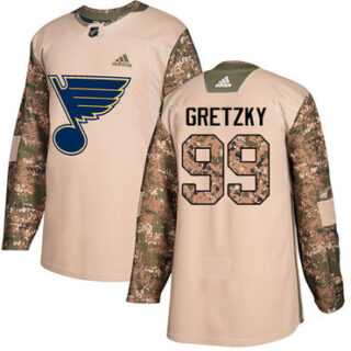 Youth St. Louis Blues #99 Wayne Gretzky Camo Authentic 2017 Veterans Day Stitched NHL Jersey