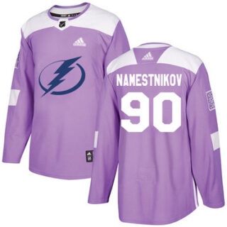 Youth Tampa Bay Lightning #90 Vladislav Namestnikov Purple Authentic Fights Cancer Stitched NHL Jersey