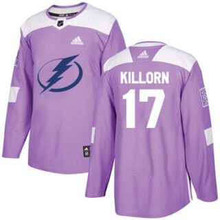 Youth Tampa Bay Lightning #17 Alex Killorn Purple Authentic Fights Cancer Stitched NHL Jersey