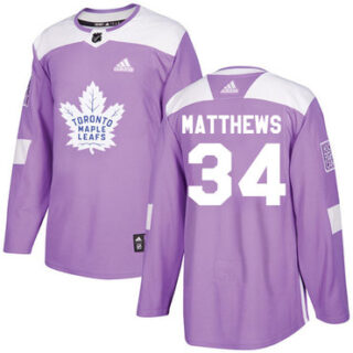 Youth Toronto Maple Leafs #34 Auston Matthews Purple Authentic Fights Cancer Stitched NHL Jersey