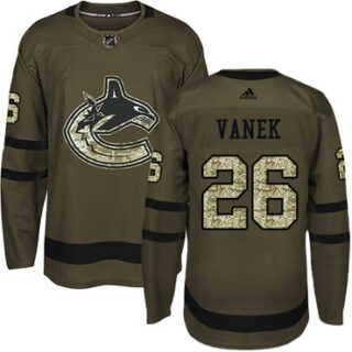 Youth Vancouver Canucks #26 Thomas Vanek Green Salute to Service Stitched NHL Jersey