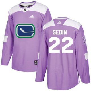 Youth Vancouver Canucks #22 Daniel Sedin Purple Authentic Fights Cancer Stitched NHL Jersey