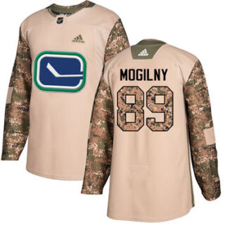 Youth Vancouver Canucks #89 Alexander Mogilny Camo Authentic 2017 Veterans Day Stitched NHL Jersey