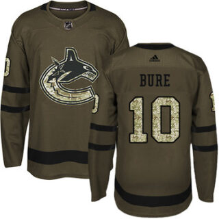 Youth Vancouver Canucks #10 Pavel Bure Green Salute to Service Stitched NHL Jersey