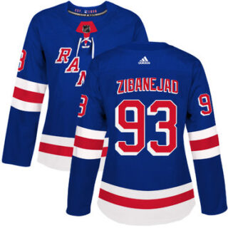 Women's New York Rangers #93 Mika Zibanejad Royal Blue Home Authentic Stitched NHL Jersey