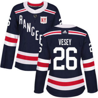 Women's New York Rangers #26 Jimmy Vesey Navy Blue Authentic 2018 Winter Classic Stitched NHL Jersey