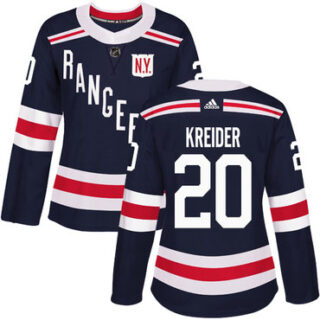 Women's New York Rangers #20 Chris Kreider Navy Blue Authentic 2018 Winter Classic Stitched NHL Jersey