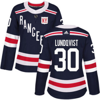 Women's New York Rangers #30 Henrik Lundqvist Navy Blue Authentic 2018 Winter Classic Stitched NHL Jersey