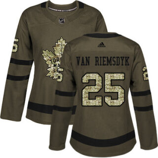 Women's Toronto Maple Leafs #25 James Van Riemsdyk Green Salute to Service Stitched NHL Jersey