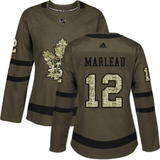 Women's Toronto Maple Leafs #12 Patrick Marleau Green Salute to Service Stitched NHL Jersey