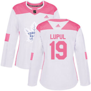 Women's Toronto Maple Leafs #19 Joffrey Lupul White Pink Authentic Fashion Stitched NHL Jersey
