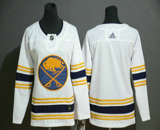 Youth Buffalo Sabres Blank White With Gold 50th Anniversary Stitched NHL Jersey