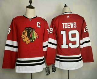 Youth Chicago Blackhawks #19 Jonathan Toews Home Authentic Red Player Jersey