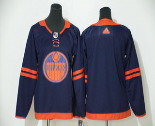 Youth Edmonton Oilers Blank Navy Blue 50th Anniversary Stitched NHL Jersey