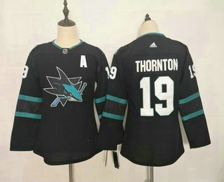 Youth San Jose Sharks #19 Joe Thornton NEW Black Stitched NHL Jersey