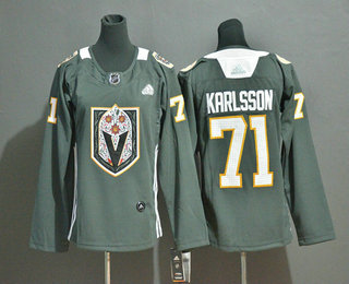 Women's Vegas Golden Knights #71 William Karlsson Gray Dia De Los Muertos Jersey