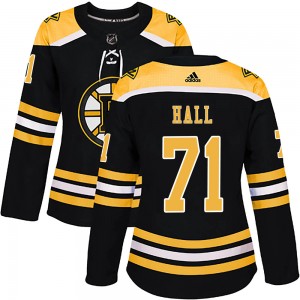 Women's Boston Bruins #71 Taylor Hall Authentic Home Jersey - Black