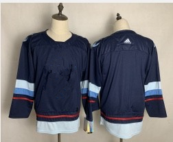 Youth Seattle Kraken Blank Navy Blue Stitched NHL Jersey