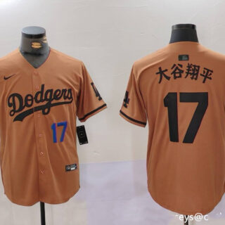 Men's Los Angeles Dodgers #17?????ƽ Brown Cool Base Stitched Baseball Jersey