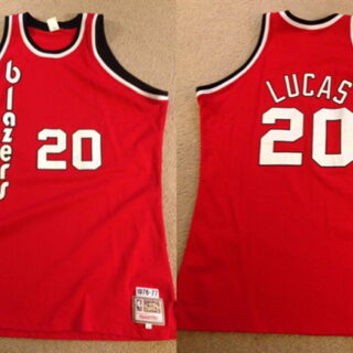 Men's Portland Trail Blazers #20 Maurice Lucas Red Stitched Basketball Jersey