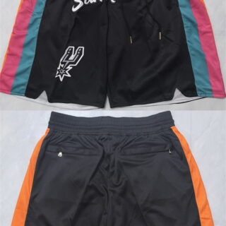 Men's San Antonio Spurs Black Shorts (Run Small)