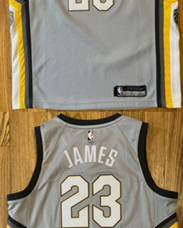 Men's Cleveland Cavaliers #23 LeBron James Grey City Edition Stitched Basketball Jersey