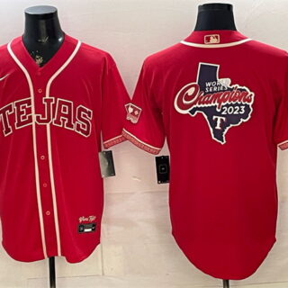 Men's Texas Rangers Team Big Logo Red 2026 City Connect Stadium Stitched Baseball Jerseys