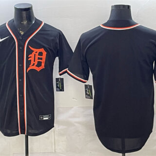 Men's Detroit Tigers Blank 2026 Fashion Replica Black Out Stitched Baseball Jersey