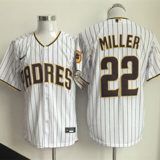 Men's San Diego Padres #22 Mason Miller White Cool Base Stitched Baseball Jersey