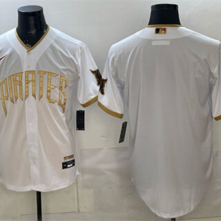Men's Pittsburgh Pirates Blank White 2026 City Connect Stadium Stitched Baseball Jersey