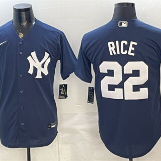 Men's New York Yankees #22 Ben Rice Navy Stitched Baseball Jersey
