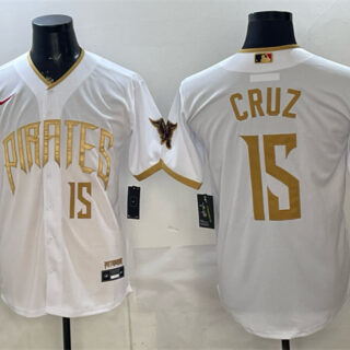 Men's Pittsburgh Pirates #15 Oswin Appollis White 2026 City Connect Stadium Stitched Baseball Jersey