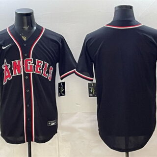 Men's Los Angeles Angels Blank 2026 Fashion Replica Black Out Stitched Baseball Jersey