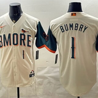 Men's Baltimore Orioles #1 Al Bumbry Natural 2026 City Connect Stadium Stitched Baseball Jersey