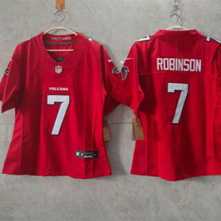 Women's Atlanta Falcons #7 Bijan Robinson Red 2026 New F.U.S.E. Stitched Jersey(Run Small)