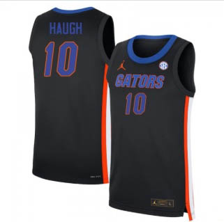 Men's Florida Gators #10 Thomas Haugh Black College Basketball Jersey