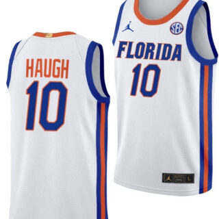 Men's Florida Gators #10 Thomas Haugh White Limited College Basketball Jersey