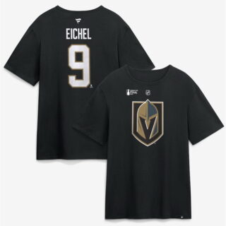 Men's Vegas Golden Knights #9 Jack Eichel Black 2026 Stanley Cup Final Name & Number T-Shirt