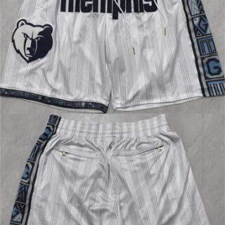Men's Memphis Grizzlies White 2026 Shorts (Run Small)001