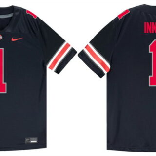 Men's Ohio State Buckeyes #1 Brandon Inniss Black Stitched Jersey