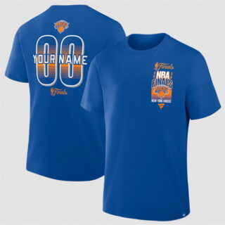 Men's New York Knicks Blue 2026 Finals Custom Legacy T-Shirt