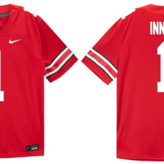 Men's Ohio State Buckeyes #1 Brandon Inniss Scarlet Stitched Jersey
