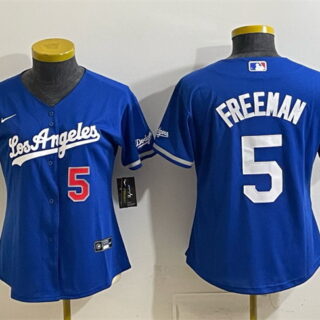 Youth Los Angeles Dodgers #5 Freddie Freeman Royal Alternate Stadium Stitched Baseball Jersey