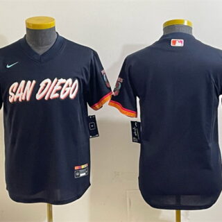 Youth San Diego Padres Blank Obsidian 2026 City Connect Stadium Stitched Baseball Jersey