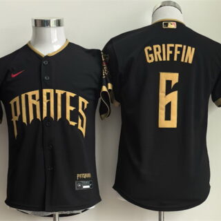 Youth Pittsburgh Pirates #6 Konnor Griffin Black 2026 City Connect Stadium Stitched Baseball Jersey