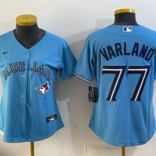 Youth Toronto Blue Jays #77 Louis Varland Blue Stitched Baseball Jersey