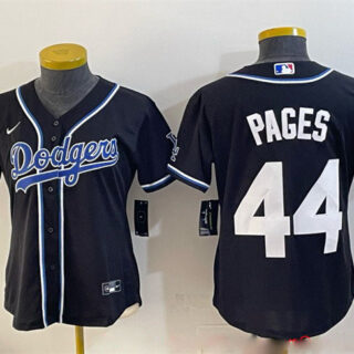 Youth Los Angeles Dodgers #44 Andy Pages Black Stitched Baseball Jersey