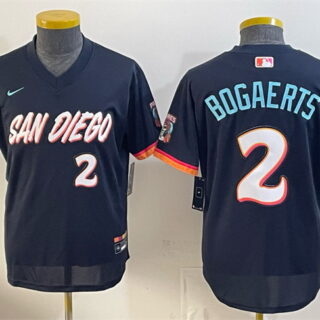 Youth San Diego Padres #2 Xander Bogaerts Obsidian 2026 City Connect Stadium Stitched Baseball Jersey